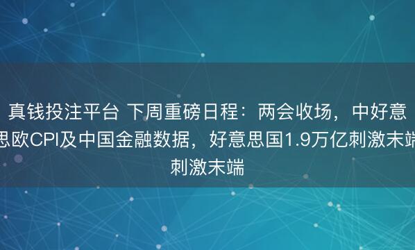 真钱投注平台 下周重磅日程:两会收场,中好意思欧CPI及中国金融数据,好意思国1.9万亿刺激末端