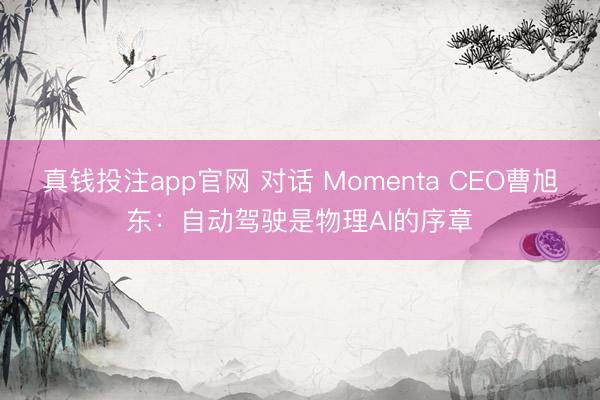 真钱投注app官网 对话 Momenta CEO曹旭东：自动驾驶是物理AI的序章