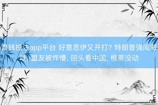 真钱投注app平台 好意思伊又开打? 特朗普强闯海峡， 盟友被炸懵， 回头看中国， 根蒂没动