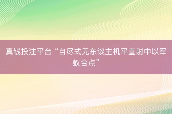 真钱投注平台 “自尽式无东谈主机平直射中以军蚁合点”