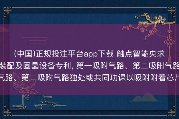 (中国)正规投注平台app下载 触点智能央求具有双吸附气路的顶升装配及固晶设备专利, 第一吸附气路、第二吸附气路独处或共同功课以吸附附着芯片的底膜